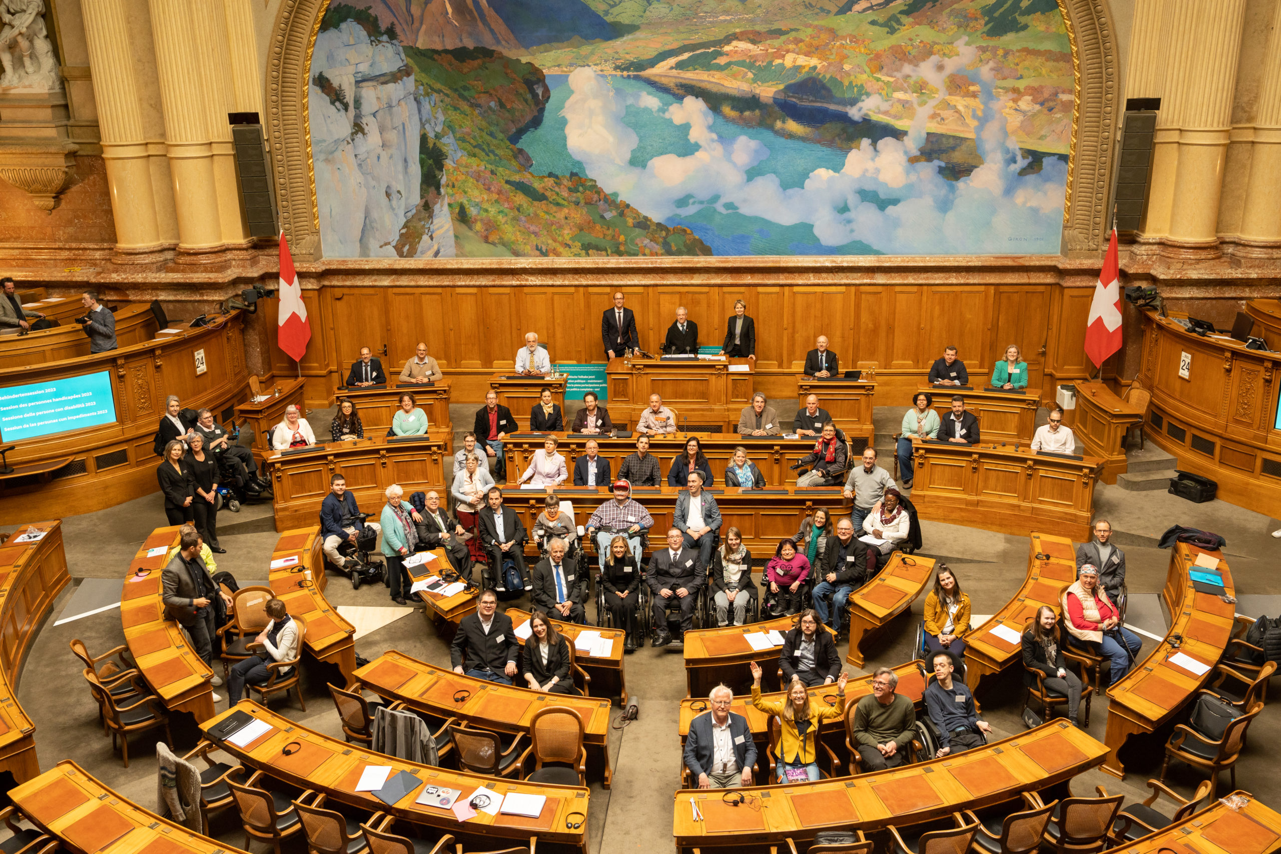 La première session parlementaire des personnes en situation de handicap au Palais fédéral